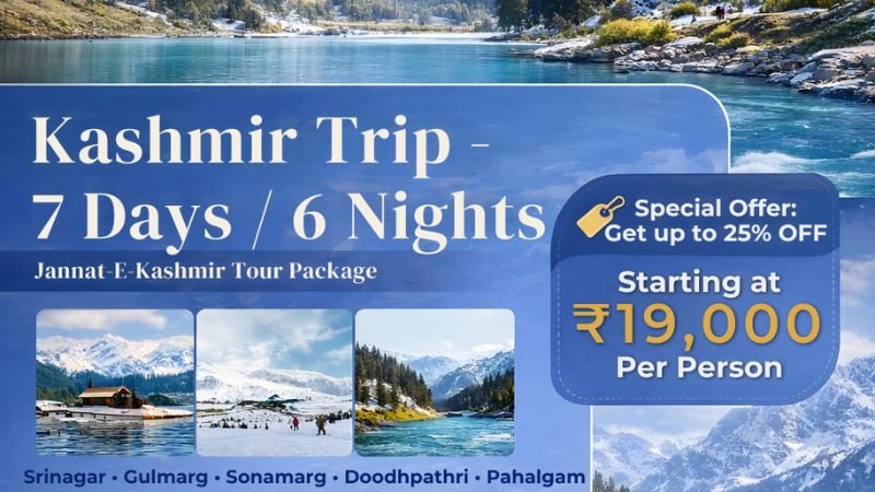 Kashmir Family Package 7 Days 6 Nights with Comfortable Stay