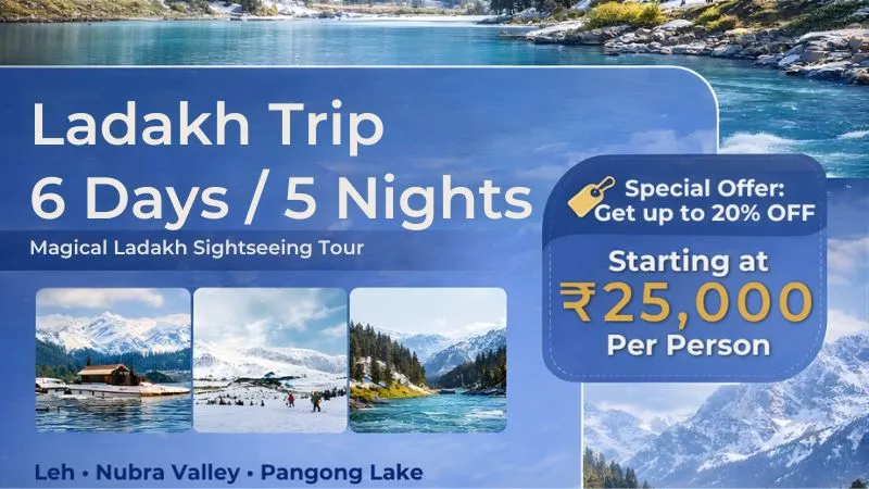 Leh Ladakh Tour Package 6 Days 5 Nights with Itinerary