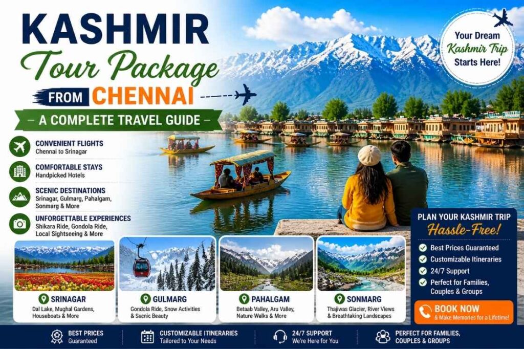 Kashmir Tour Package from Chennai