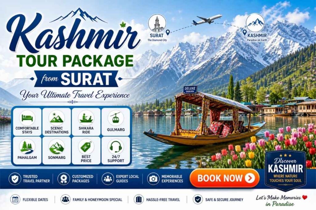 Kashmir Tour Packages from Surat