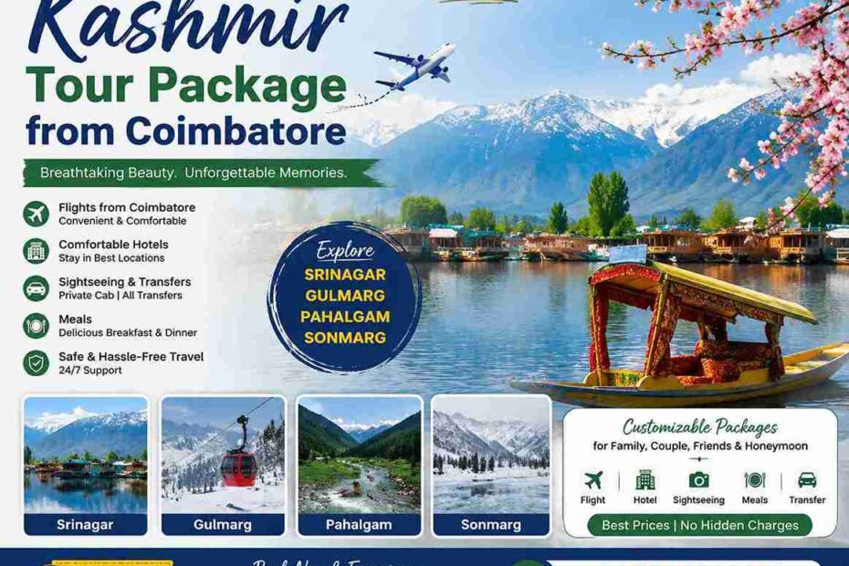 Kashmir Tour Package from Coimbatore