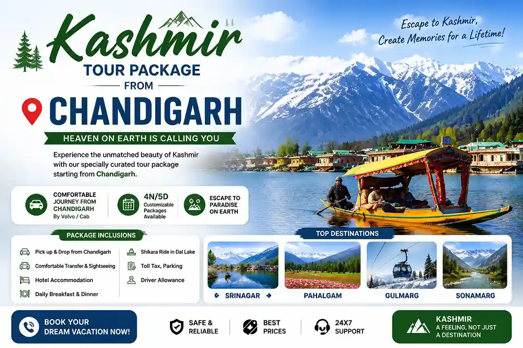 Kashmir Tour Package from Chandigarh