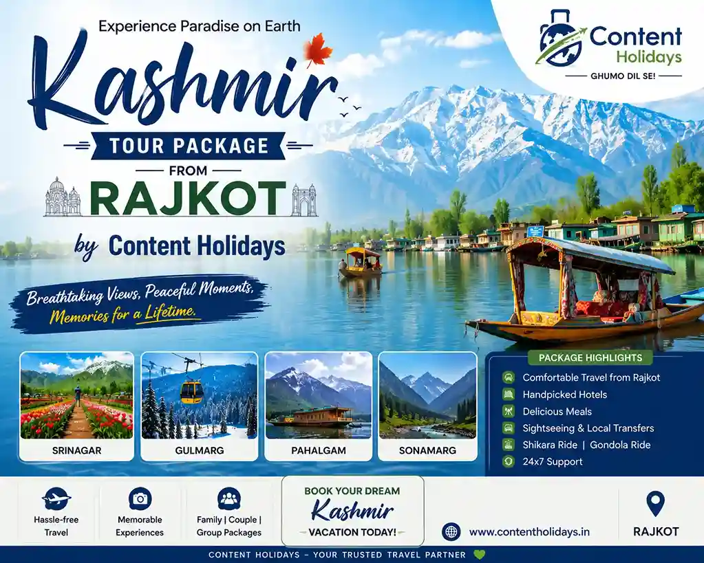Kashmir Tour Package from Rajkot