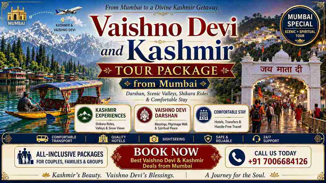 Vaishno Devi and Kashmir Tour Package from Mumbai