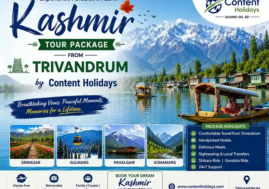 Kashmir Tour Package from Trivandrum