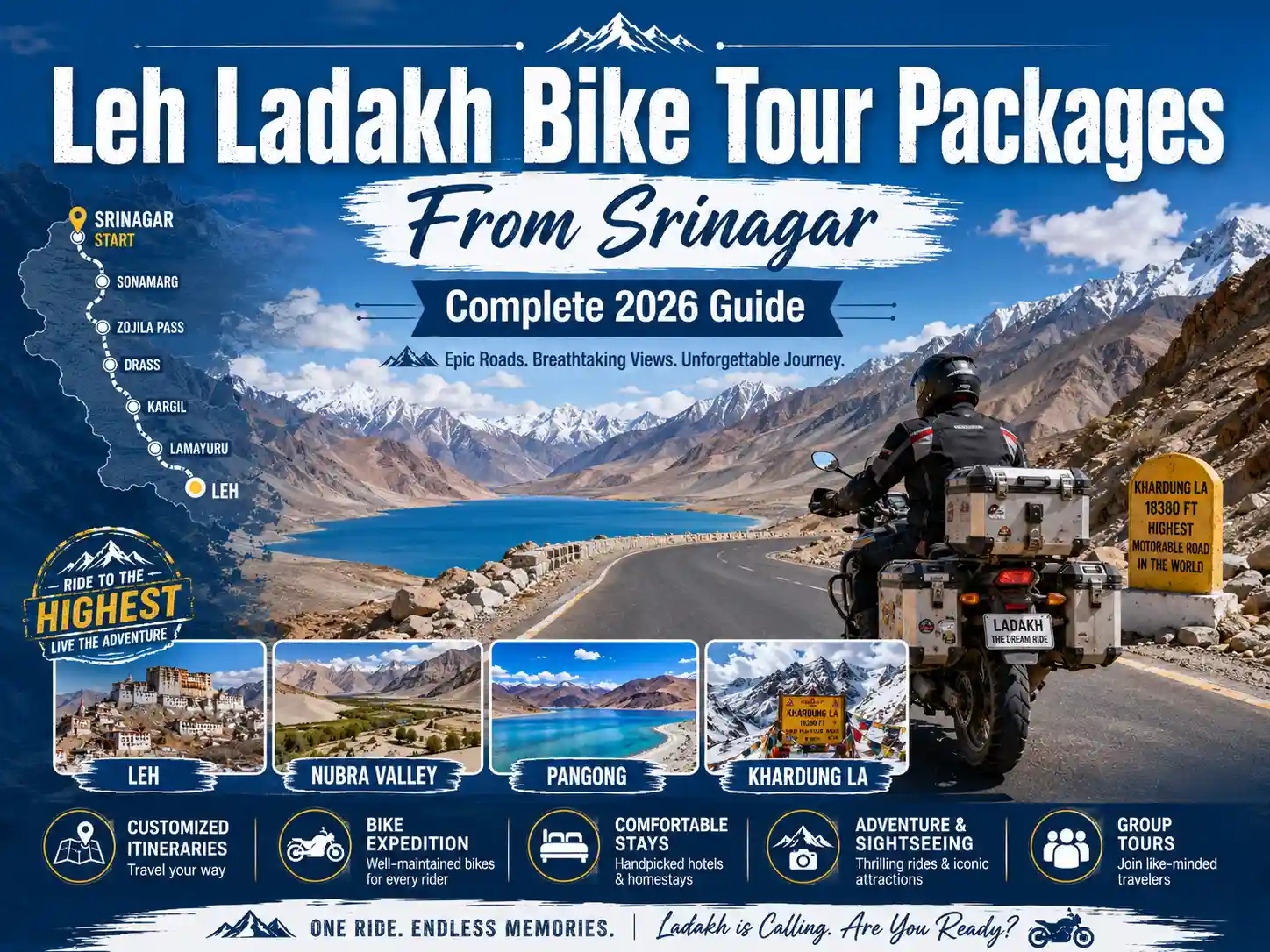 Leh Ladakh Bike Tour Packages From Srinagar