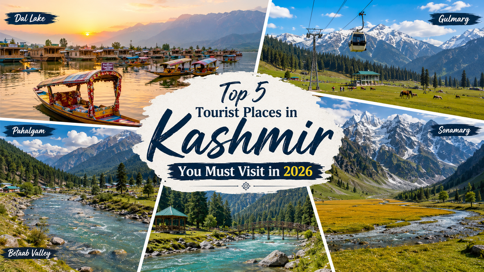 Top 5 Tourist Places in Kashmir
